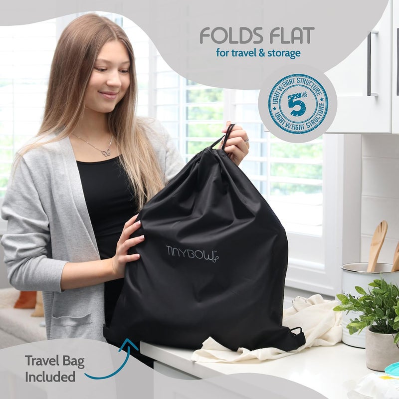 Tinybow Elegant Faux Leather Hook-On High Chair for Baby - Portable Baby Seat for Eating, Travel and Table Attachment - Image 5